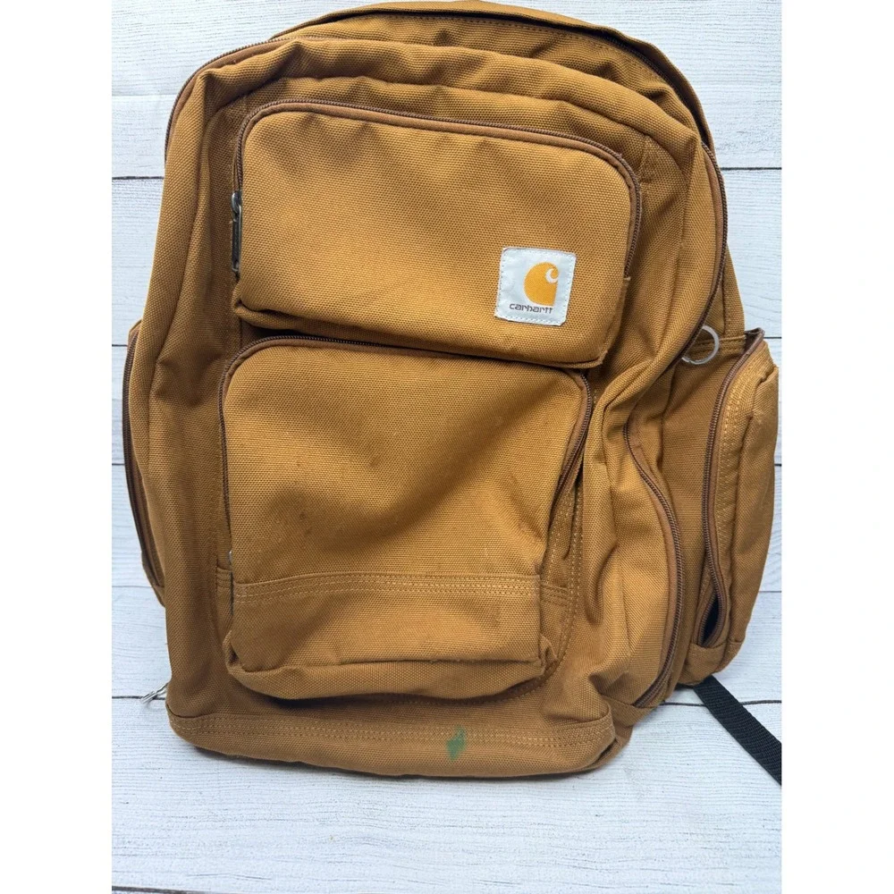Carhartt Brown Backpack Work School Book Bag‎ Travel Durable